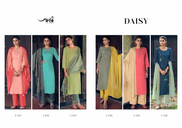 OMTEX DAISY Latest Fancy Festive Wear Designer Heavy Linen Cotton Each Enriched With Embroidery Work Readymade Salwar Suit Collection